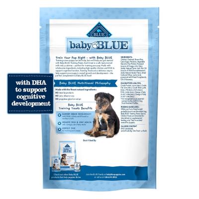 Show full view: Blue Buffalo Baby BLUE Savory Chicken Puppy Training Soft Dog Treats, 4-oz bag slide 3 of 11