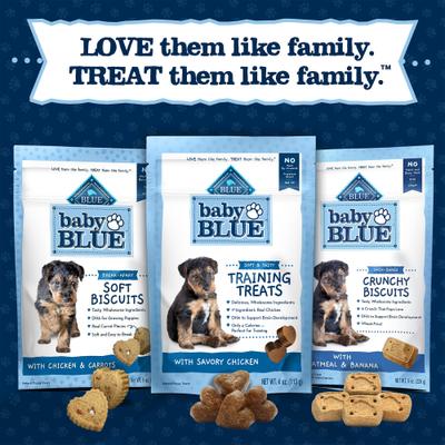 Show full view: Blue Buffalo Baby BLUE Savory Chicken Puppy Training Soft Dog Treats, 4-oz bag slide 10 of 11
