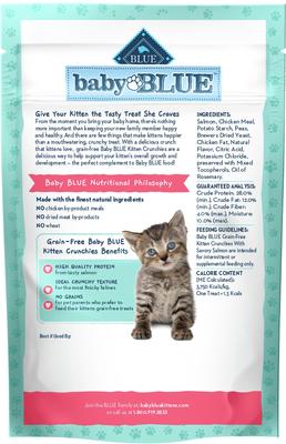 Show full view: Blue Buffalo Baby Blue Savory Salmon Kitten Treats, 2-oz bag, 8-oz bundle  slide 3 of 7