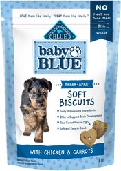 Blue Buffalo Baby Blue Soft Biscuits Natural Chicken & Carrots Puppy Treats, 8-oz bag