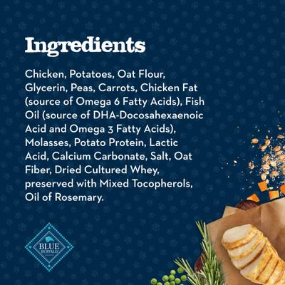 Show full view: Blue Buffalo Baby Blue Soft Biscuits Natural Chicken & Carrots Puppy Treats, 8-oz bag slide 6 of 11