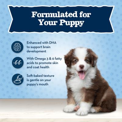 Show full view: Blue Buffalo Baby Blue Soft Biscuits Natural Chicken & Carrots Puppy Treats, 8-oz bag slide 7 of 11