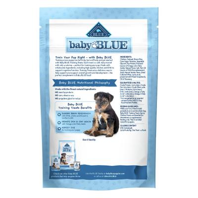 Show full view: Blue Buffalo Baby BLUE Training Natural Puppy Soft Dog Treats, Savory Chicken + Nylabone Teething Pacifier Chew Toy slide 3 of 8