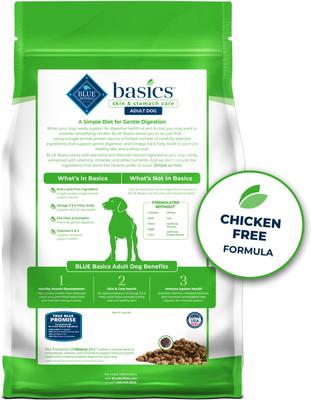 Show full view: Blue Buffalo Basics Skin & Stomach Care Adult Grain-Free Lamb & Potato Recipe Dry Dog Food, 11-lb bag slide 3 of 12
