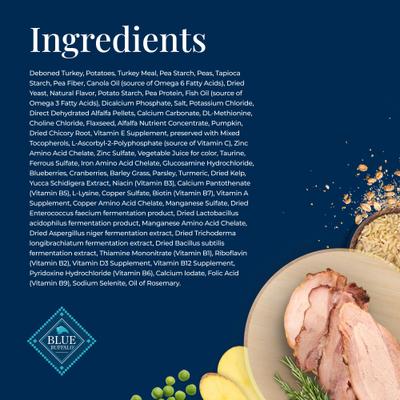 Show full view: Blue Buffalo Basics Skin & Stomach Care Adult Grain-Free Turkey & Potato Recipe Dry Dog Food, 11-lb bag slide 6 of 12