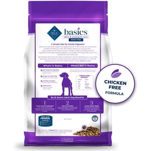 Blue Buffalo Basics Skin & Stomach Care Adult Grain-Free Turkey & Potato Recipe Dry Dog Food, 4-lb bag