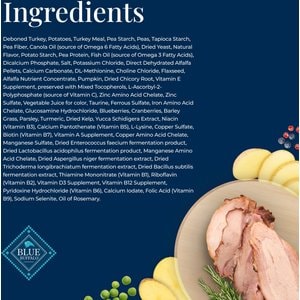 Blue Buffalo Basics Skin & Stomach Care Adult Grain-Free Turkey & Potato Recipe Dry Dog Food, 4-lb bag