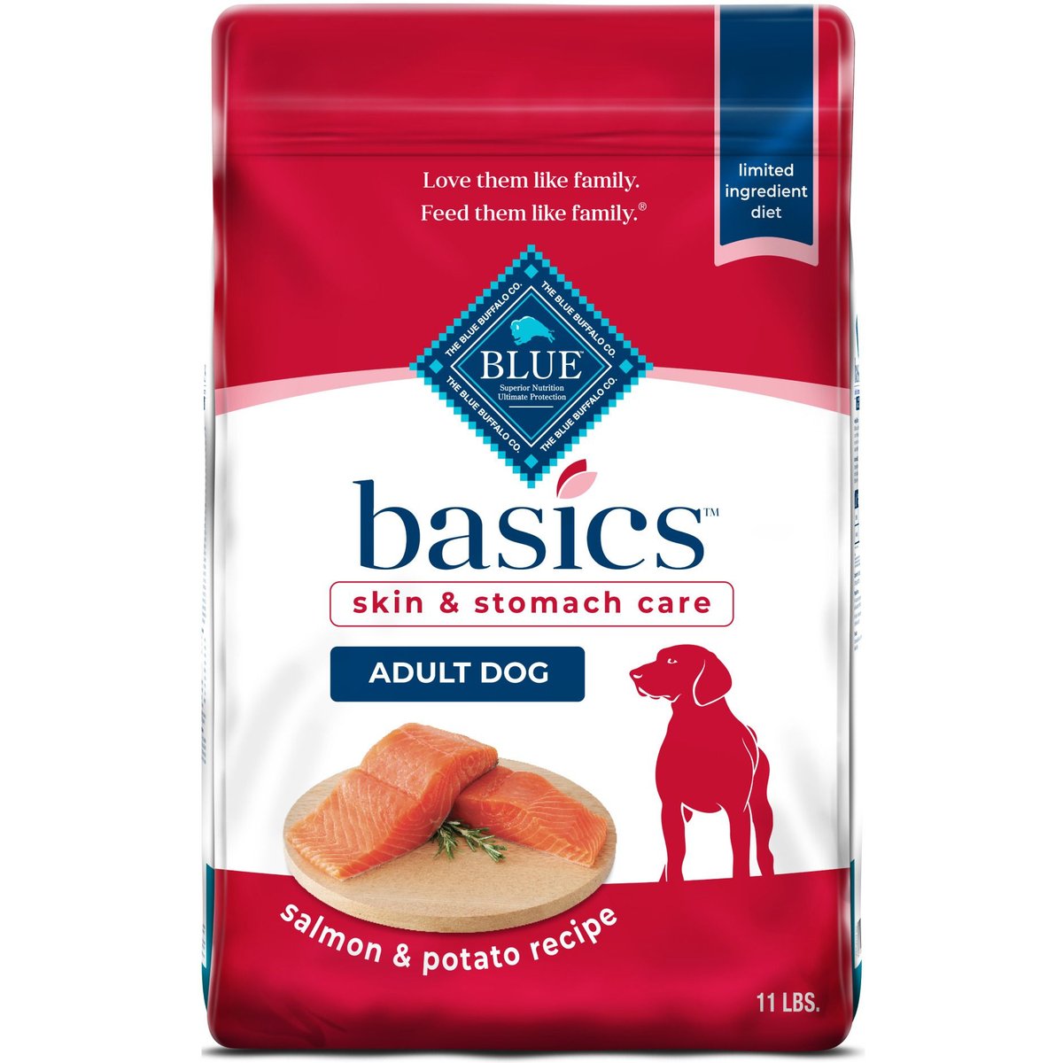 Blue Buffalo Limited Ingredient Salmon & Potato Dry Dog Food, 11-lb
