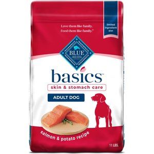Blue Buffalo Basics Skin & Stomach Care Adult Salmon & Potato Recipe Dry Dog Food, 11-lb bag 