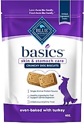 Blue Buffalo Basics Skin & Stomach Care Biscuits Turkey & Potato Dog Treats, 6-oz bag