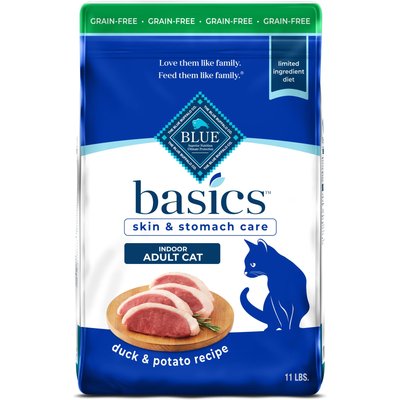 Blue Buffalo Blue Buffalo Basics Limited Ingredient Duck & Potato Cat Food, 11-lb