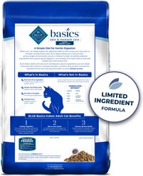 Blue Buffalo Basics Skin & Stomach Care Grain-Free Duck & Potato Recipe Dry Cat Food, 11-lb bag slide 2 of 9