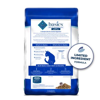 Show full view: Blue Buffalo Basics Skin & Stomach Care Grain-Free Duck & Potato Recipe Dry Cat Food, 11-lb bag slide 3 of 12