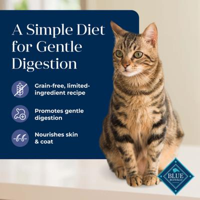 Show full view: Blue Buffalo Basics Skin & Stomach Care Grain-Free Duck & Potato Recipe Dry Cat Food, 11-lb bag slide 4 of 12