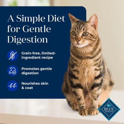 Show full view: Blue Buffalo Basics Skin & Stomach Care Grain-Free Duck & Potato Recipe Dry Cat Food, 5-lb bag slide 4 of 12