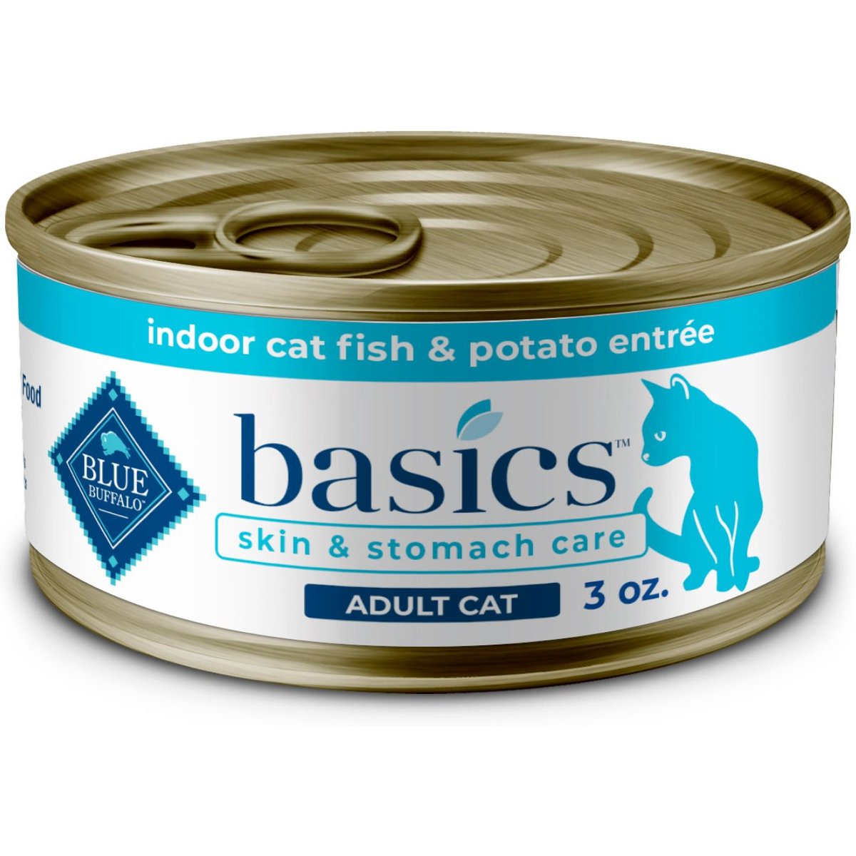 Blue Buffalo Basics Fish & Potato Canned Cat Food, 3-oz, case of 24