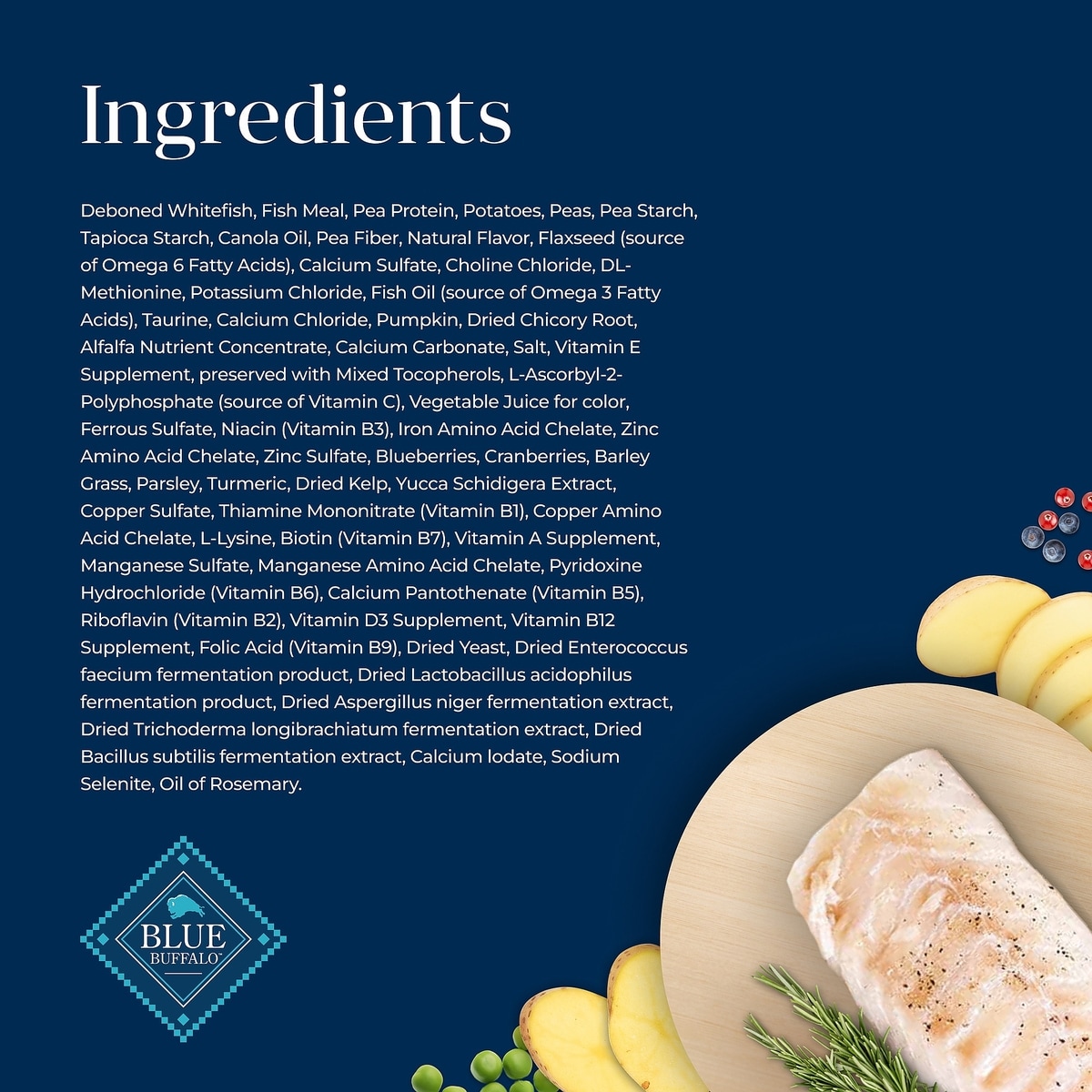 BLUE BUFFALO Basics Skin & Stomach Care Grain-Free Fish & Potato Recipe ...