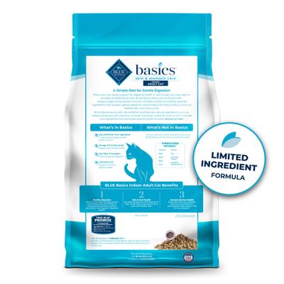 Show full view: Blue Buffalo Basics Skin & Stomach Care Grain-Free Fish & Potato Recipe Dry Cat Food, 5-lb bag slide 3 of 12
