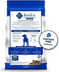 Blue Buffalo Basics Skin & Stomach Care Grain-Free Formula Duck & Potato Recipe Adult Dry Dog Food, 22-lb bag slide 2 of 9
