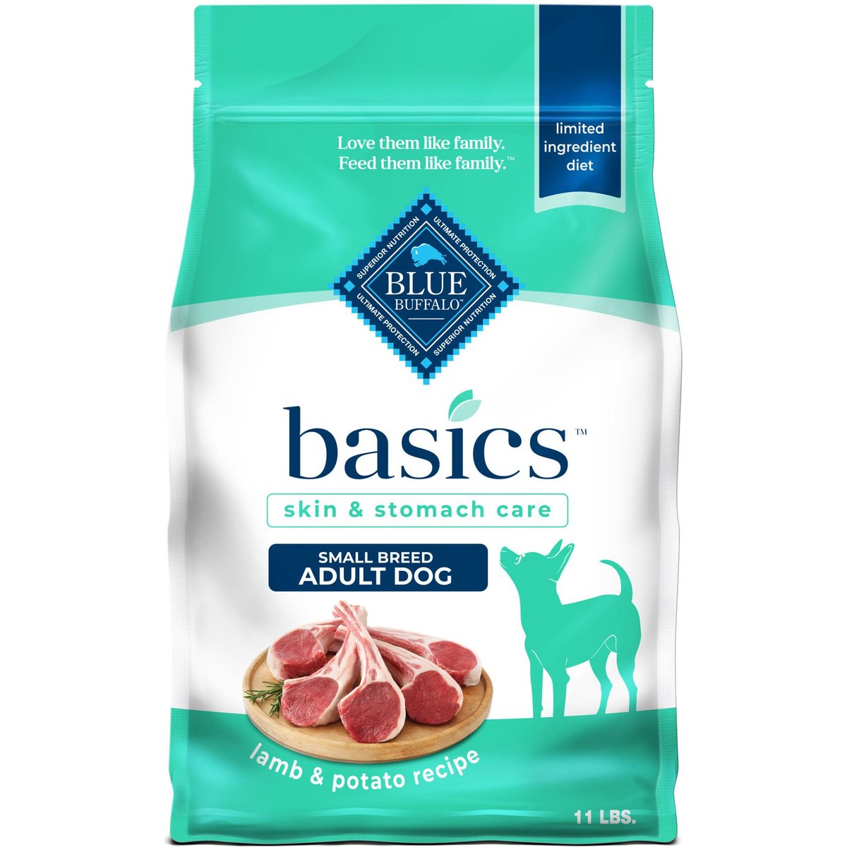 Blue Buffalo Basics Lamb & Potato Small Breed Dry Dog Food, 11-lb bag