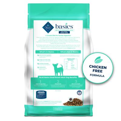 Show full view: Blue Buffalo Basics Skin & Stomach Care Grain-Free Formula Lamb & Potato Recipe Small Breed Adult Dry Dog Food, 11-lb bag slide 3 of 12