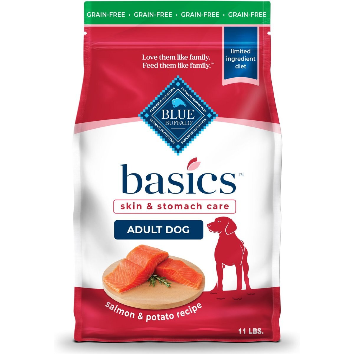 Blue Buffalo Basics Salmon & Potato Dry Dog Food, 11-lb bag