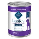 Blue Buffalo Basics Skin & Stomach Care Grain-Free Turkey & Potato Recipe Canned Dog Food, 12.5-oz, case of 12