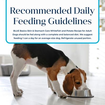 Show full view: Blue Buffalo Basics Skin & Stomach Care Grain-Free Whitefish Entrée Adult Canned Dog Food, 12.5-oz can, case of 12 slide 10 of 12