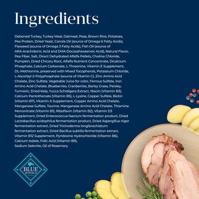 Show full view: Blue Buffalo Basics Skin & Stomach Care Puppy Turkey & Potato Recipe Dry Dog Food, 24-lb bag slide 6 of 12