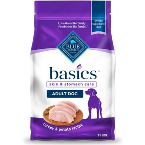 Blue Buffalo Basics Skin & Stomach Care Turkey & Potato Recipe Adult Dry Dog Food, 11-lb bag