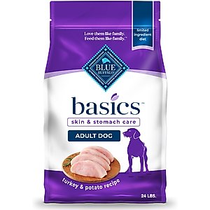 Blue Buffalo Basics Skin & Stomach Care Turkey & Potato Recipe Adult Dry Dog Food, 24-lb bag