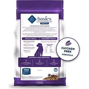 Blue Buffalo Basics Skin & Stomach Care Turkey & Potato Recipe Senior Dry Dog Food, 24-lb bag
