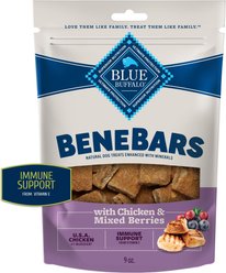 Blue Buffalo Benebars Immune Support, Chicken & Mixed Berries Natural Dog Treats, 9-oz bag