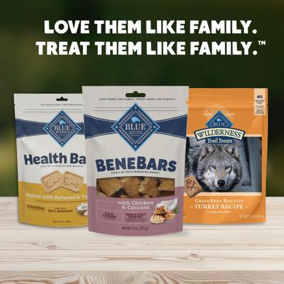 Show full view: Blue Buffalo Benebars Skin & Coat Support, Chicken & Coconut Natural Dog Treats, 9-oz bag slide 9 of 10