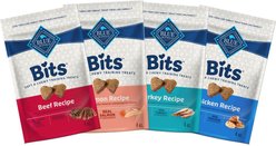 Blue Buffalo Blue Bits Soft-Moist Variety Pack Training Dog Treats, 4-oz bag, 4 count