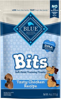 Show full view: Blue Buffalo Blue Bits Tasty Chicken Recipe + Tender Beef Recipe Soft-Moist Dog Treats slide 2 of 9