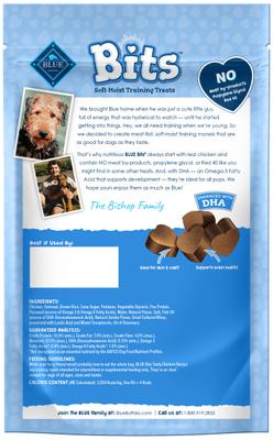 Show full view: Blue Buffalo Blue Bits Tasty Chicken Recipe + Tender Beef Recipe Soft-Moist Dog Treats slide 3 of 9