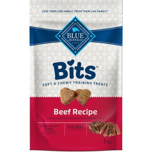 Blue Buffalo Bits Tender Beef Recipe Soft-Moist Training Dog Treats, 4-oz bag