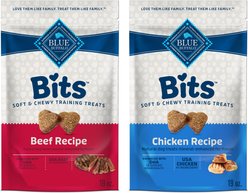 Blue Buffalo Blue Bits Tender Beef & Tasty Chicken Recipe Training Dog Treats, 19-oz bag, 2 count