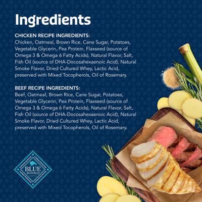 Show full view: Blue Buffalo Blue Bits Tender Beef & Tasty Chicken Recipe Training Dog Treats, 19-oz bag, 2 count slide 6 of 10