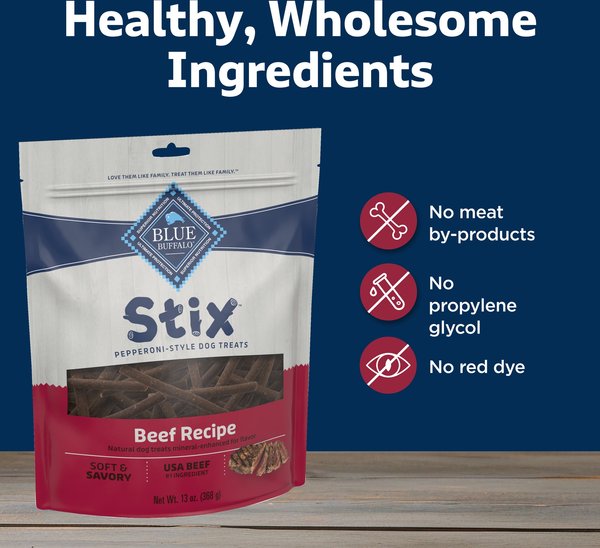 Blue Buffalo Blue Stix Lean Beef Recipe Pepperoni-Style Dog Treats