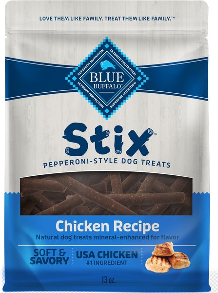 Blue Buffalo Blue Stix Chicken Recipe Pepperoni-Style Dog Treats