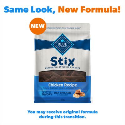 Show full view: Blue Buffalo Blue Stix Chicken Recipe Pepperoni-Style Dog Treats, 13-oz bag slide 3 of 12