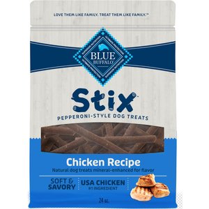 Blue Buffalo Blue Stix Chicken Recipe Pepperoni-Style Dog Treats, 24-oz bag