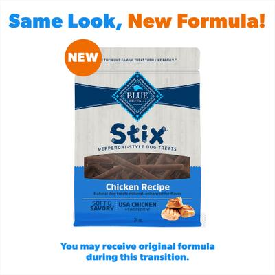Show full view: Blue Buffalo Blue Stix Chicken Recipe Pepperoni-Style Dog Treats, 24-oz bag slide 3 of 12
