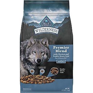 Blue Buffalo Blue Wilderness Premier Blend with Meaty Cuts Chicken Adult Dry Dog Food, 4.5-lb bag