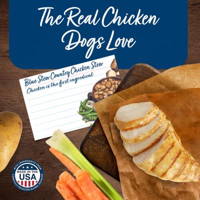 Show full view: Blue Buffalo Blue's Country Chicken Stew Grain-Free Canned Dog Food, 12.5-oz, case of 12 slide 4 of 12