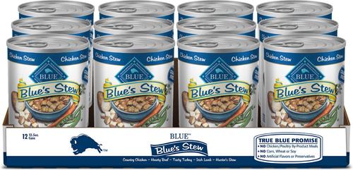 Show full view: Blue Buffalo Blue's Hearty Beef Stew + Blue's Country Chicken Stew Canned Dog Food slide 6 of 10
