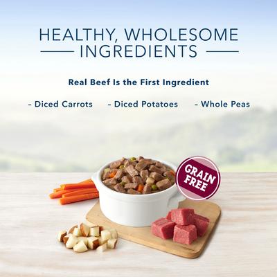 Show full view: Blue Buffalo Blue’s Stew Hearty Beef Stew Grain-Free Canned Dog Food, 12.5-oz can, bundle of 24  slide 4 of 10