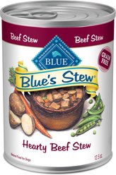 Blue Buffalo Blue’s Stew Hearty Beef Stew Grain-Free Canned Dog Food, 12.5-oz, case of 12